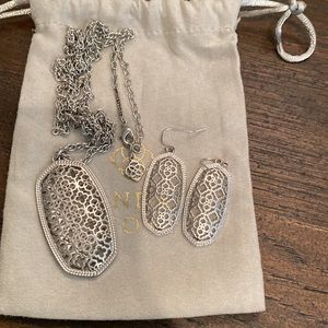Kendra Scott Rae Necklace Elle Earrings Filigree